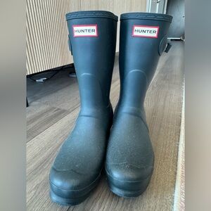 Hunter Matte Navy Short Waterproof Rain Boots